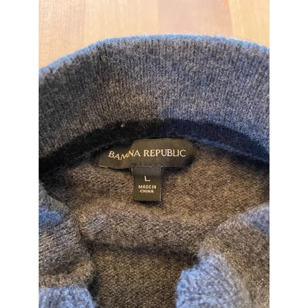 Banana Republic Merino Wool Zip Up Sweater Size Large